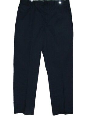 Riverside Mens Pants 38 x 32" Navy Blue flat front uniform cotton polyester